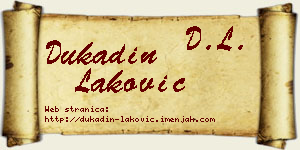 Dukadin Laković vizit kartica